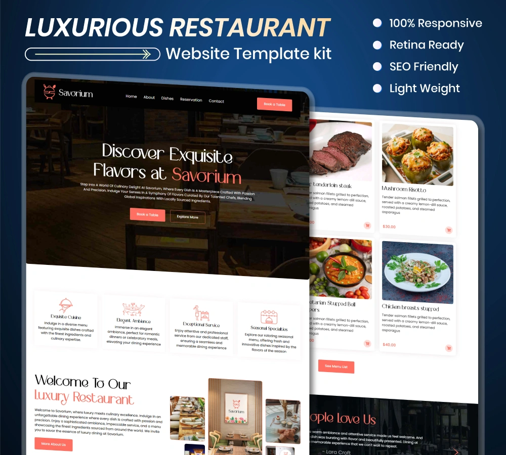 Luxurious-Restaurant-WordPress-Template-Cover