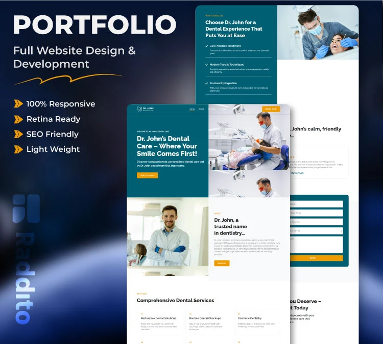 Healthcare Portfolio Website Design Service: Build Your Online Presence with Raddito