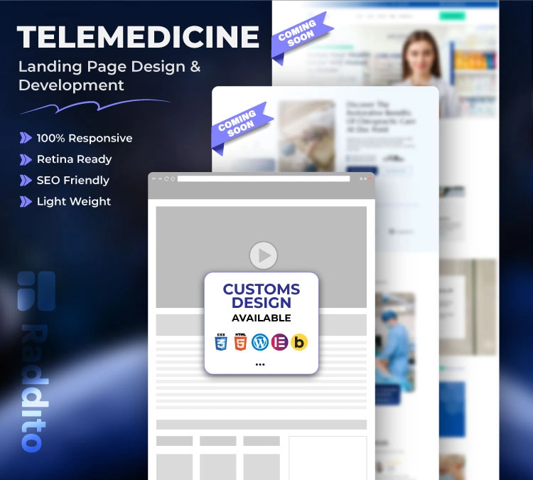 Telemedicine Landing Page Design Service: Connect Patients Online with Raddito